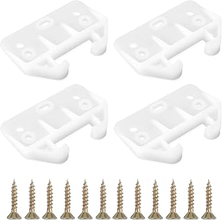 4PCS Plastic Drawer Guides White Drawer Rail Brackets White Drawers Track Guides Drawers Replacement Furniture Parts for Dresser Cabinet Closet