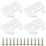 4PCS Plastic Drawer Guides White Drawer Rail Brackets White Drawers Track Guides Drawers Replacement Furniture Parts for Dresser Cabinet Closet
