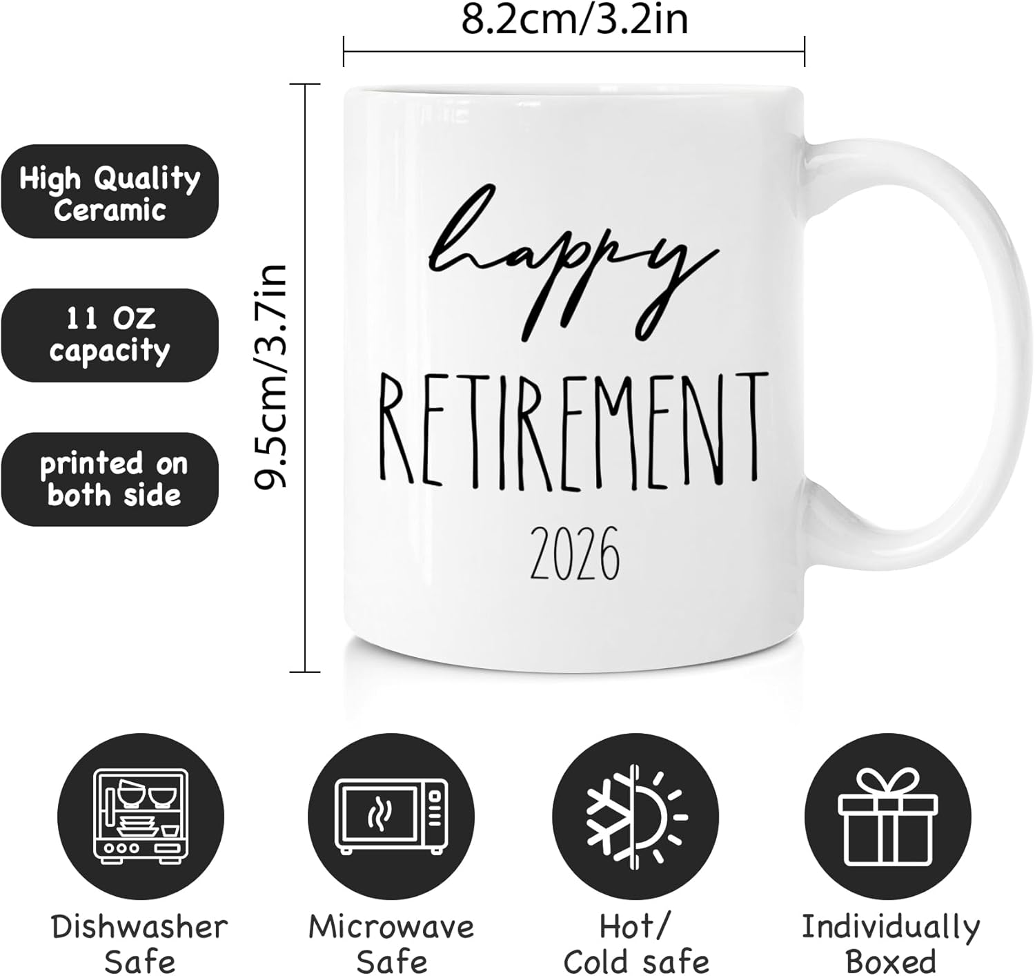 Funny Retirement Gift Mug for Women & Men - 'Not My Problem Anymore' 11oz Coffee Cup - Best 2026 Gifts for Coworkers, Boss, Teacher - Retirement Present for Friends, Sisters, Mom -272 - Image 3