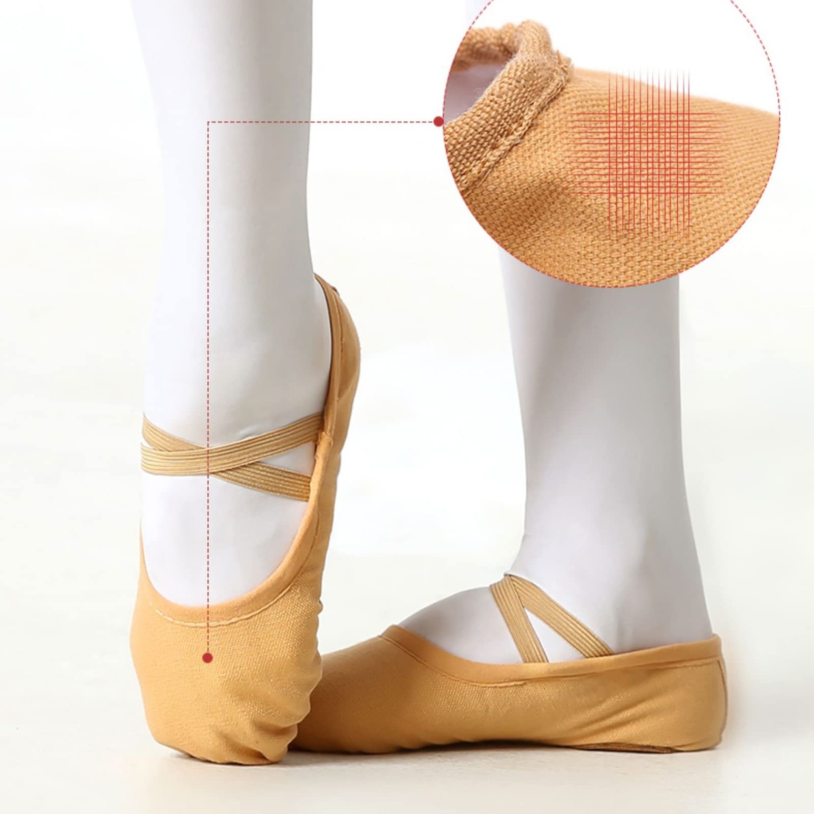 Rosefinch Zapatillas de Ballet Danza Canvas para Niña y Mujer Calzado de Danza y Gimnasia Baile