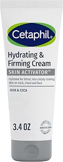 Cetaphil Skin Activator Hydrating & Firming Cream for Face, Neck & Chest 3.4oz - Mandelic Acid AHA + CICA Anti-Aging Moisturizer