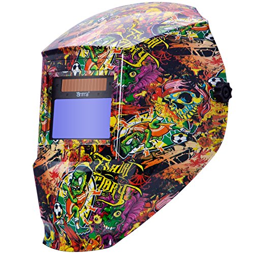 Antra AH6-330-6325 Digital Controlled Solar Power Auto Darkening Welding Helmet with AntFi X30