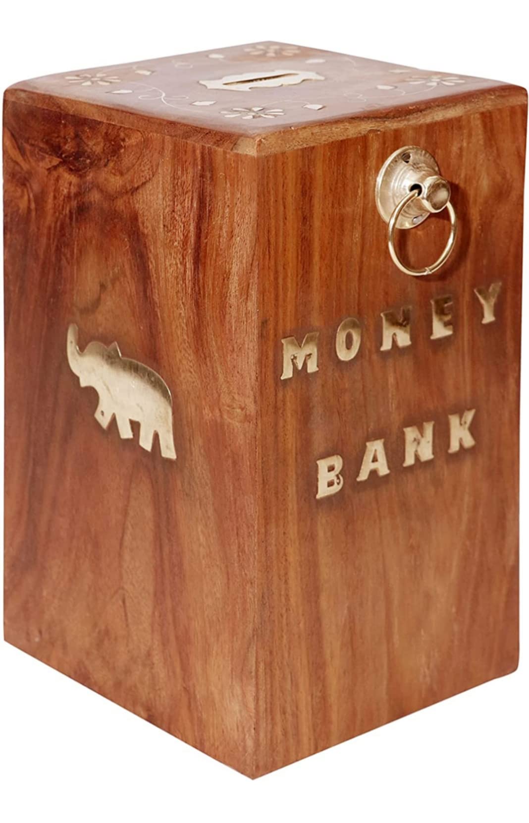 Delux wood carver Wooden Handmade Money Box for Kids Women// pigy Box for Kids Saving Box