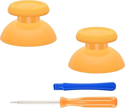 eXtremeRate Precaución Amarillo Palancas de repuesto para controlador PS5, joystick analógico personalizado para PS4 Controller Universal