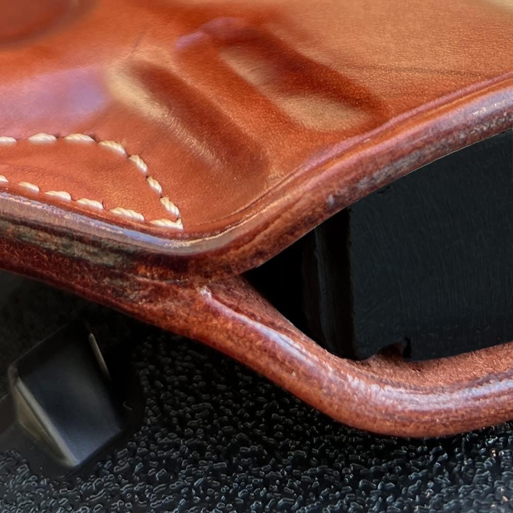Masc Premium Leather Paddle Holster for G3c 9mm Compact 3.2" Barrel, Open Top, Right-Hand Draw, Brown #1565#