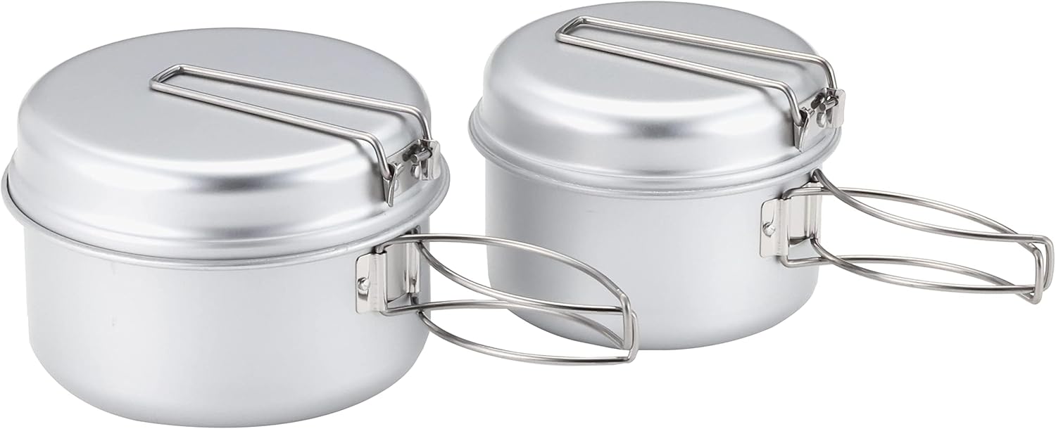Snow Peak Multi Compact Cook Set, Japanese Titanium, Ultralight and Compact for Camping and Backpacking, Made in Japan, Lifetime Product Guarantee