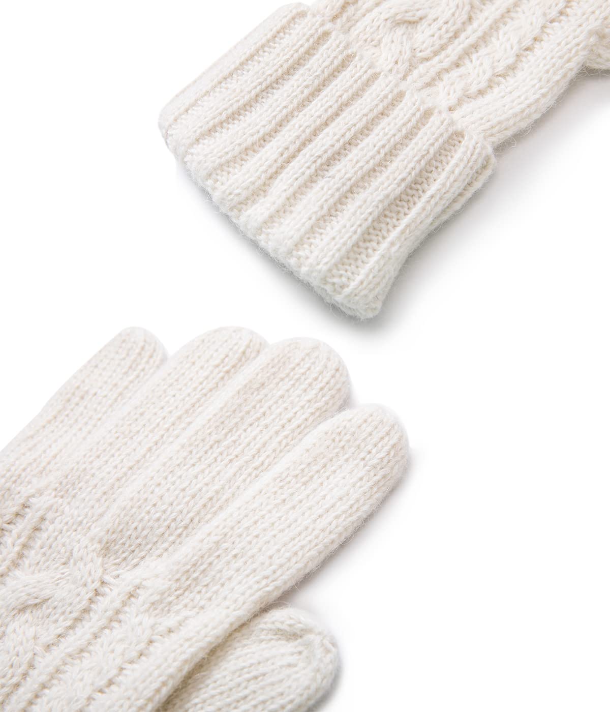 Villand 3 in 1 Damen Wolle Mütze, Schal & Handschuh Winter Sets, 3-teilige Zopfstrickmütze für Damen mit Geschenkbox