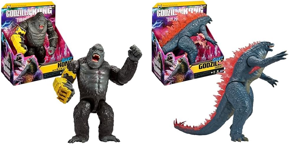 MonsterVerse Godzilla x Kong: The New Empire - 11-Inch Giant Kong & Godzilla Action Figure Toys