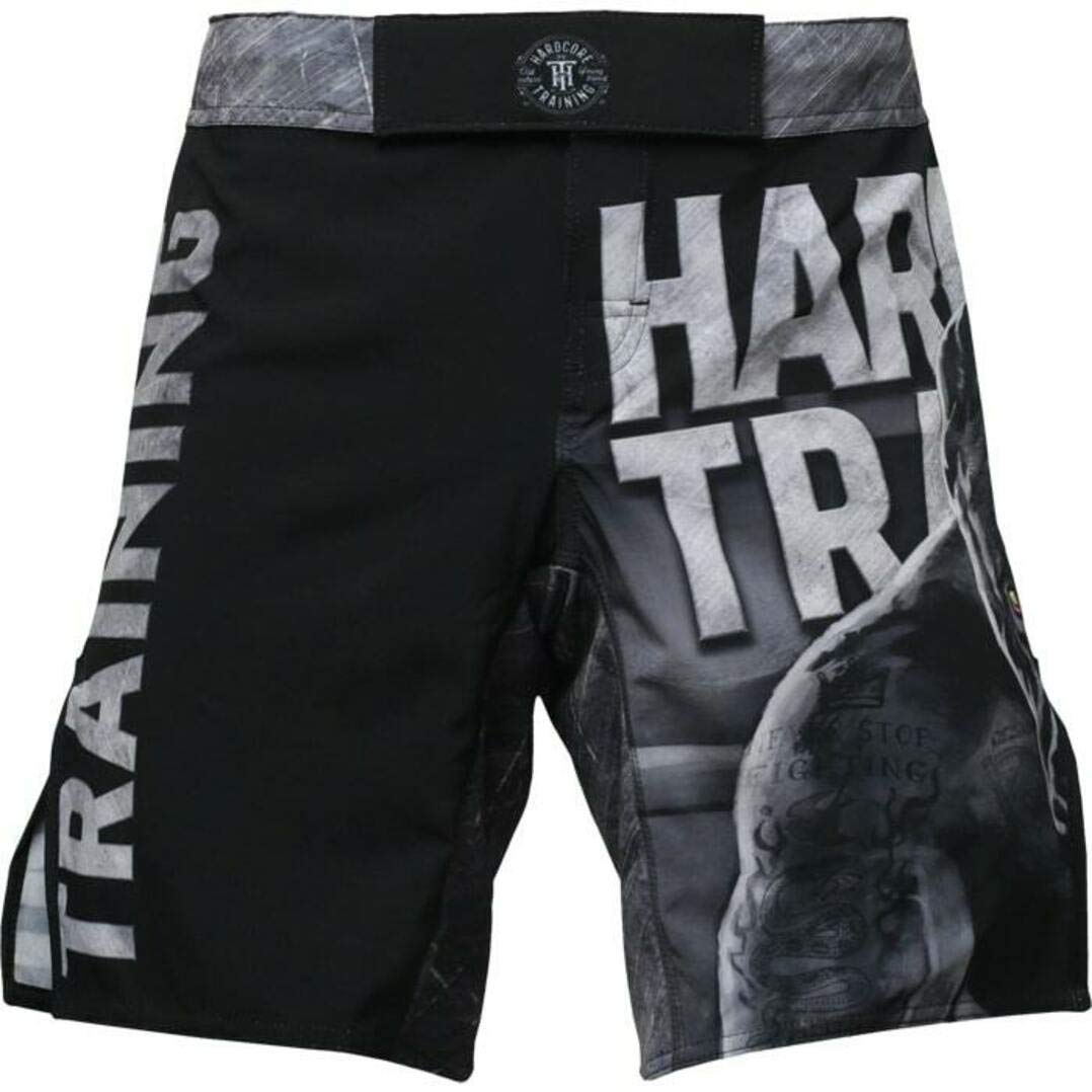 Hardcore Training Fight Shorts Uomo Pantaloncini da Combattimento Arti Marziali MMA BJJ Boxe Muay Thai Grappling Fitness No Gi