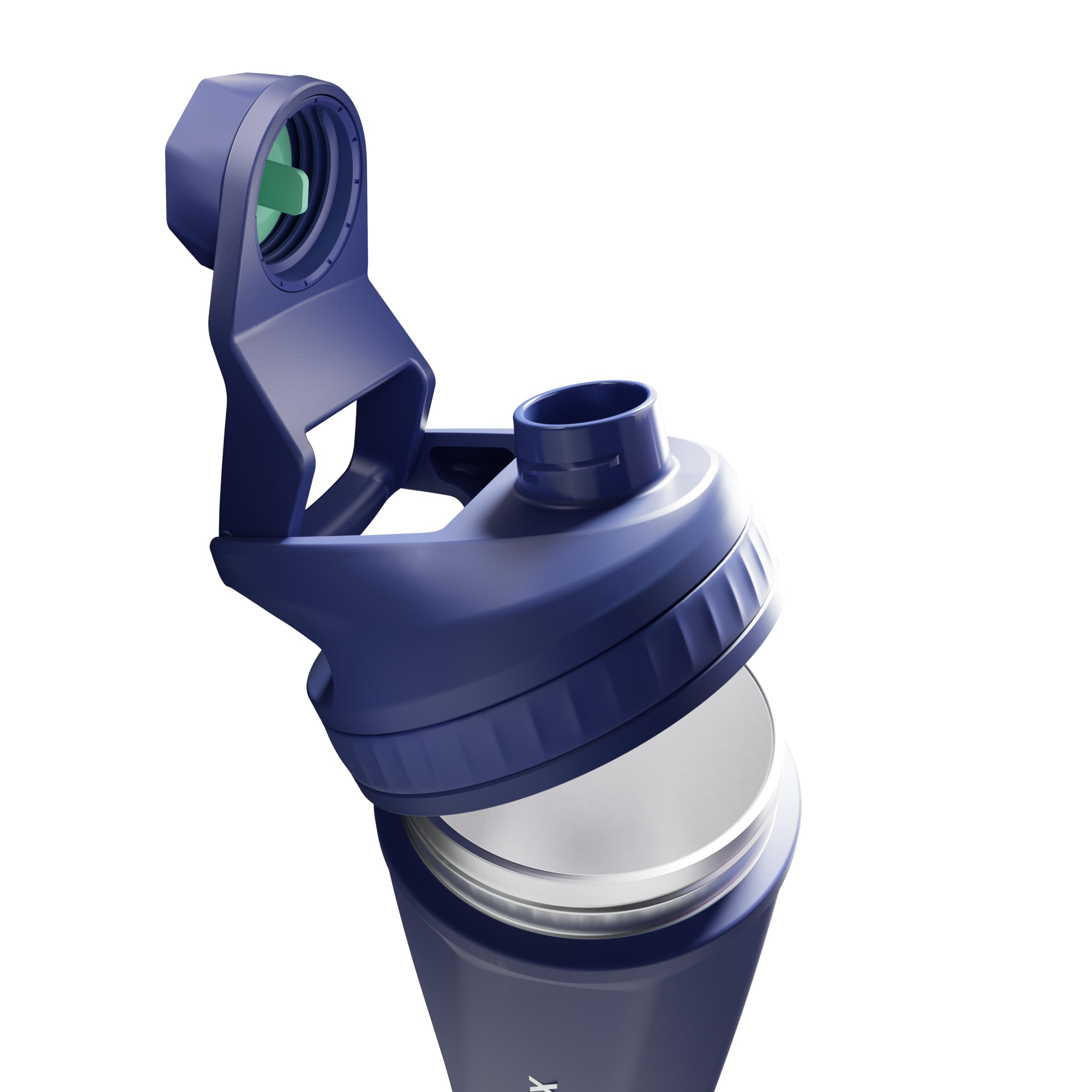 VOLTRX ChillMix Shaker Butelka Izolowana ze Stali Nierdzewnej - USB C Ładowalny Elektryczny Mikser do Koktajli Proteinowych, Shakery do Koktajli Białkowych i Suplementów Odżywczych, Chrome Steel