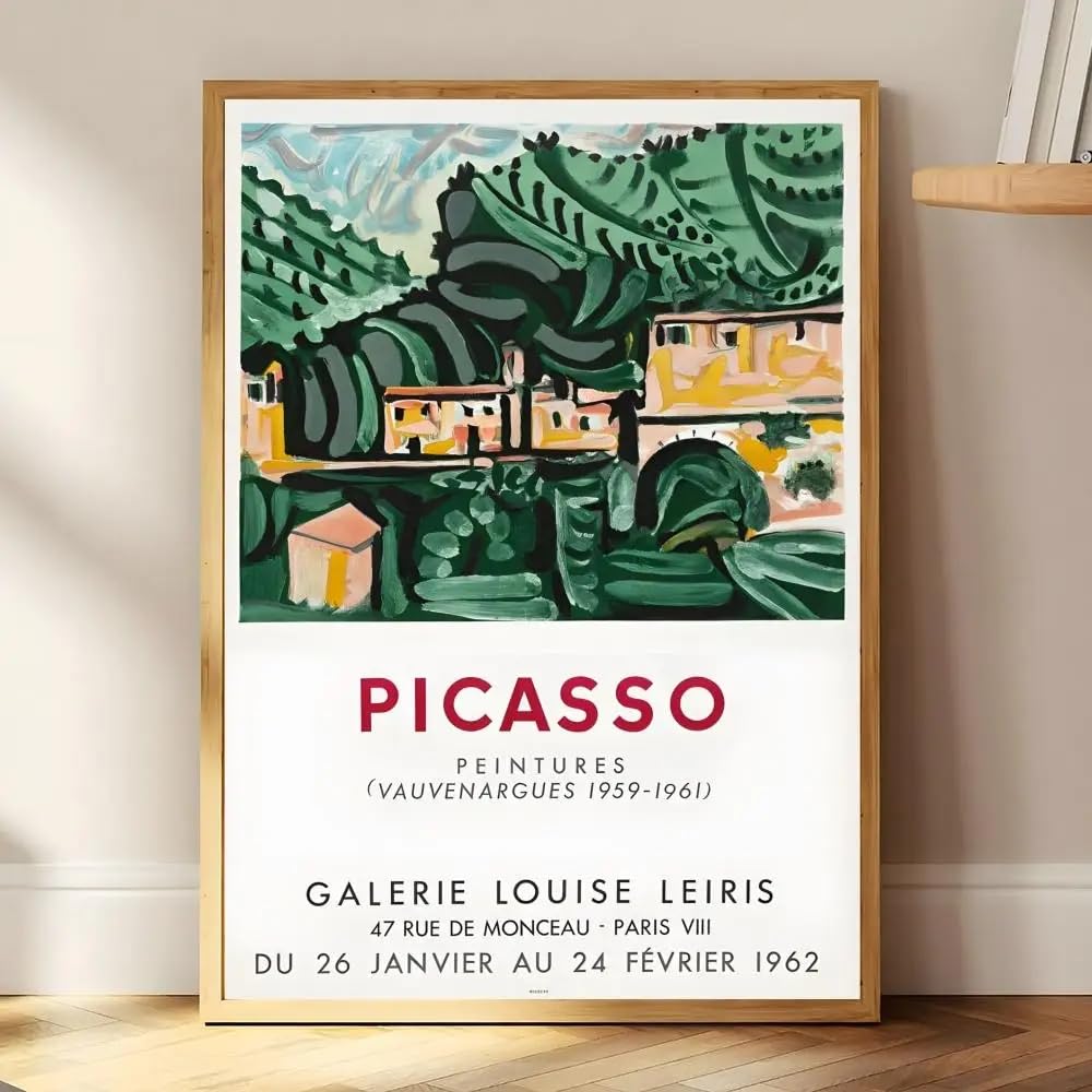 GOSRD Nordic Style Famous Painter Picasso Painting Calligraphy HD Print Modern Canvas Prints Painting Home Wall Art Decor(60x80CM/Frameless)