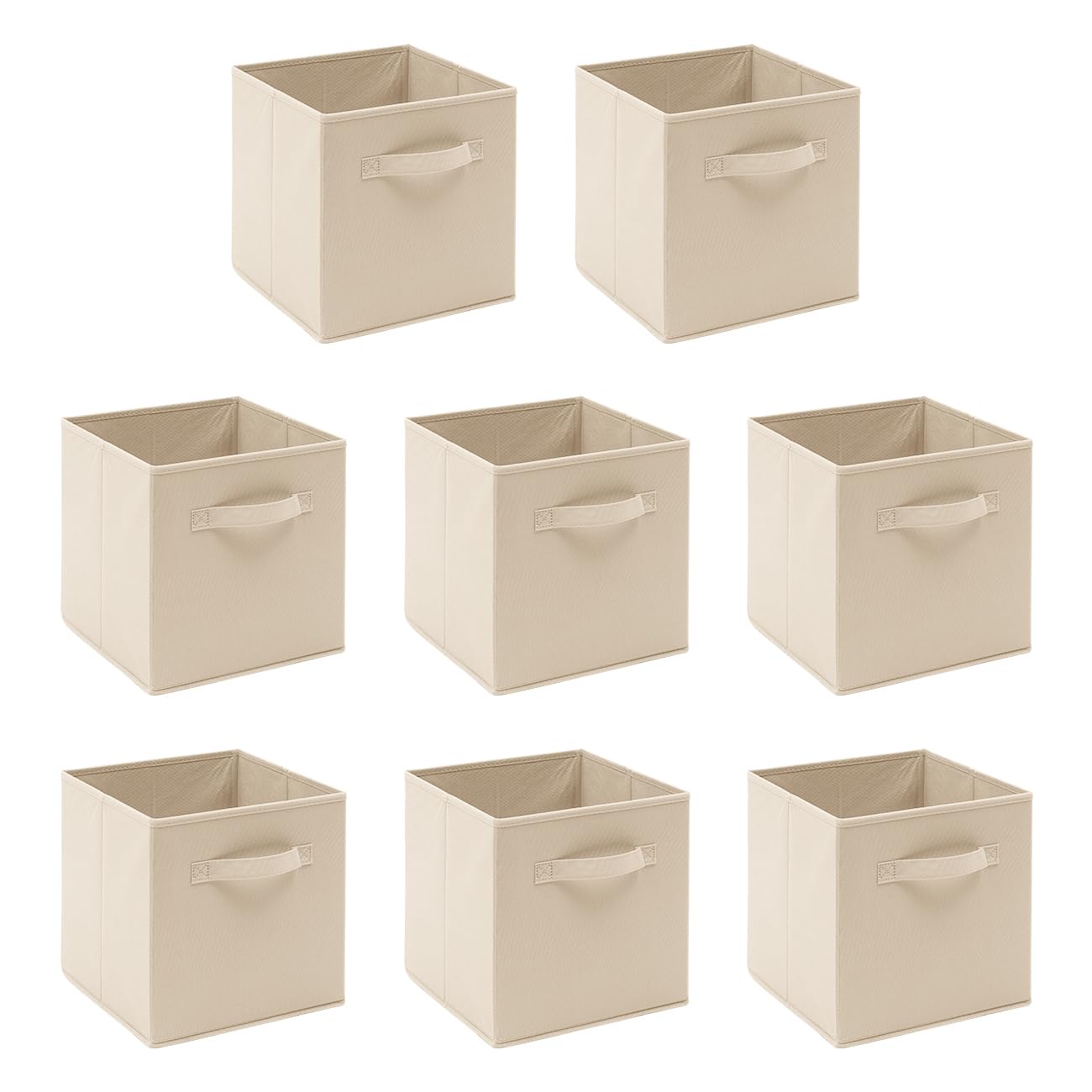 Foldable Storage Cubes Boxes Pack of 10 with Handle for Home Organization, Fabric Wardrobe Storage Box Organizer Basket Bins for Clothes Toys Towels, Collapsible&Durable Dark Blue 33x38x33cm — view 35
