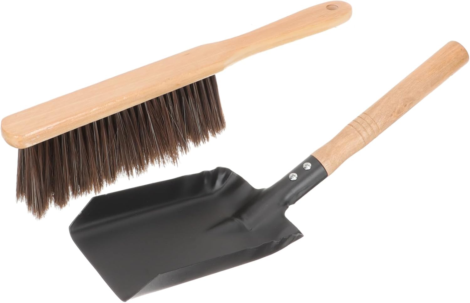 Fireplace Cleaning Kit Hand Broom and Ash Shovel Set Lightweight Portable Home Fireplace Tools with Hanging for Easy Storage and Quick Cleanup