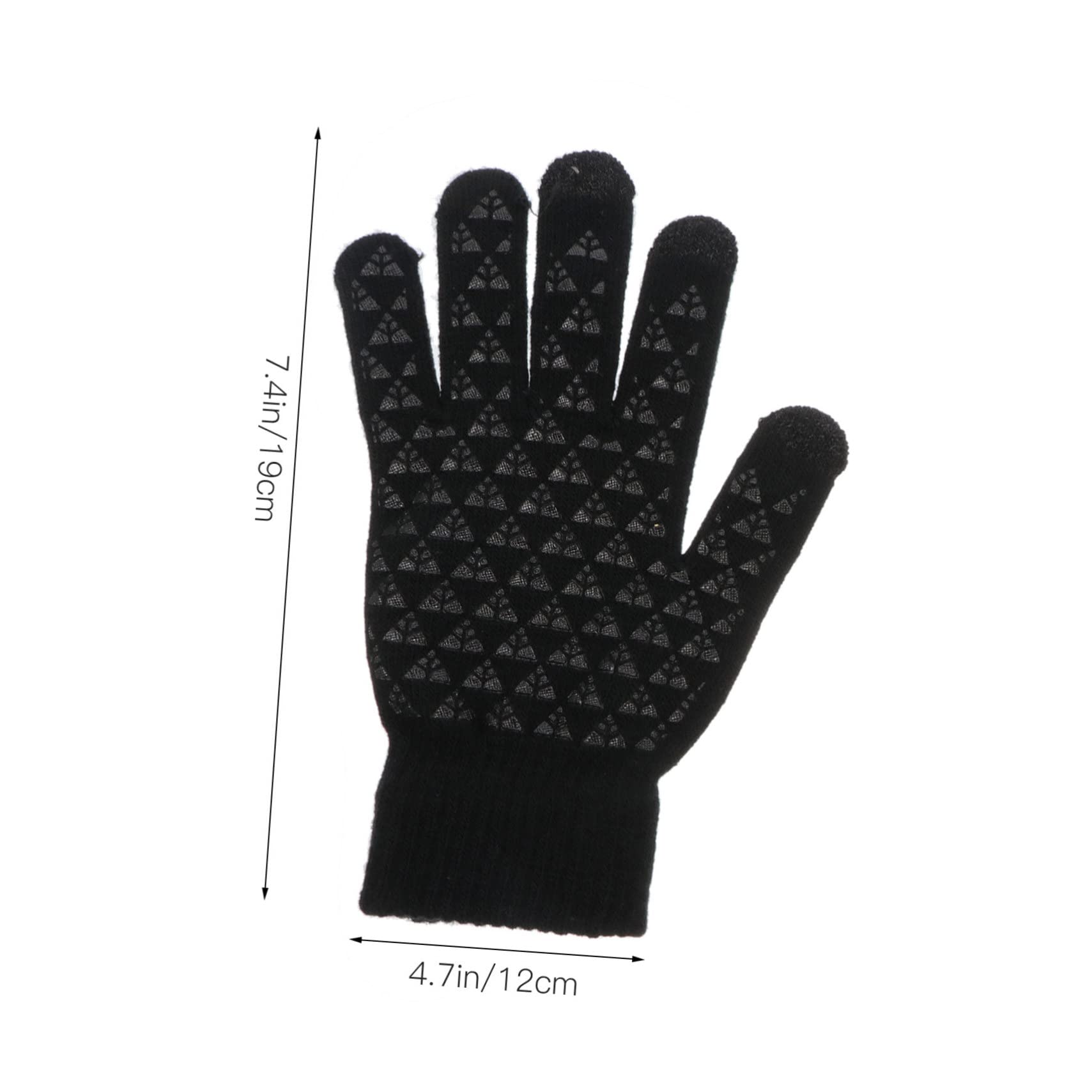 BESPORTBLE Thick Winter Riding Gloves Touch Screen Full Finger Coverage Black Satin