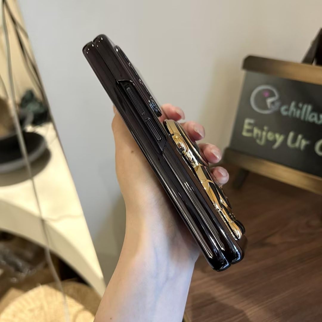 for Samsung Galaxy Z Fold 3 Astronaut Cute Phone Case with Astronaut Hidden Stand Kickstand,Protection Shockproof 3D Design（D）