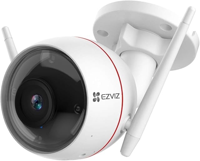 EZVIZ Security Camera Outdoor Wi-Fi 1080P, Colour Night Vision, IP 67 Waterproof, Two-Way Talk, AI-Powered Person Detection, Customizable Voice Alert, Work with Alexa, SD Card/Cloud Storage (C3W Pro)
