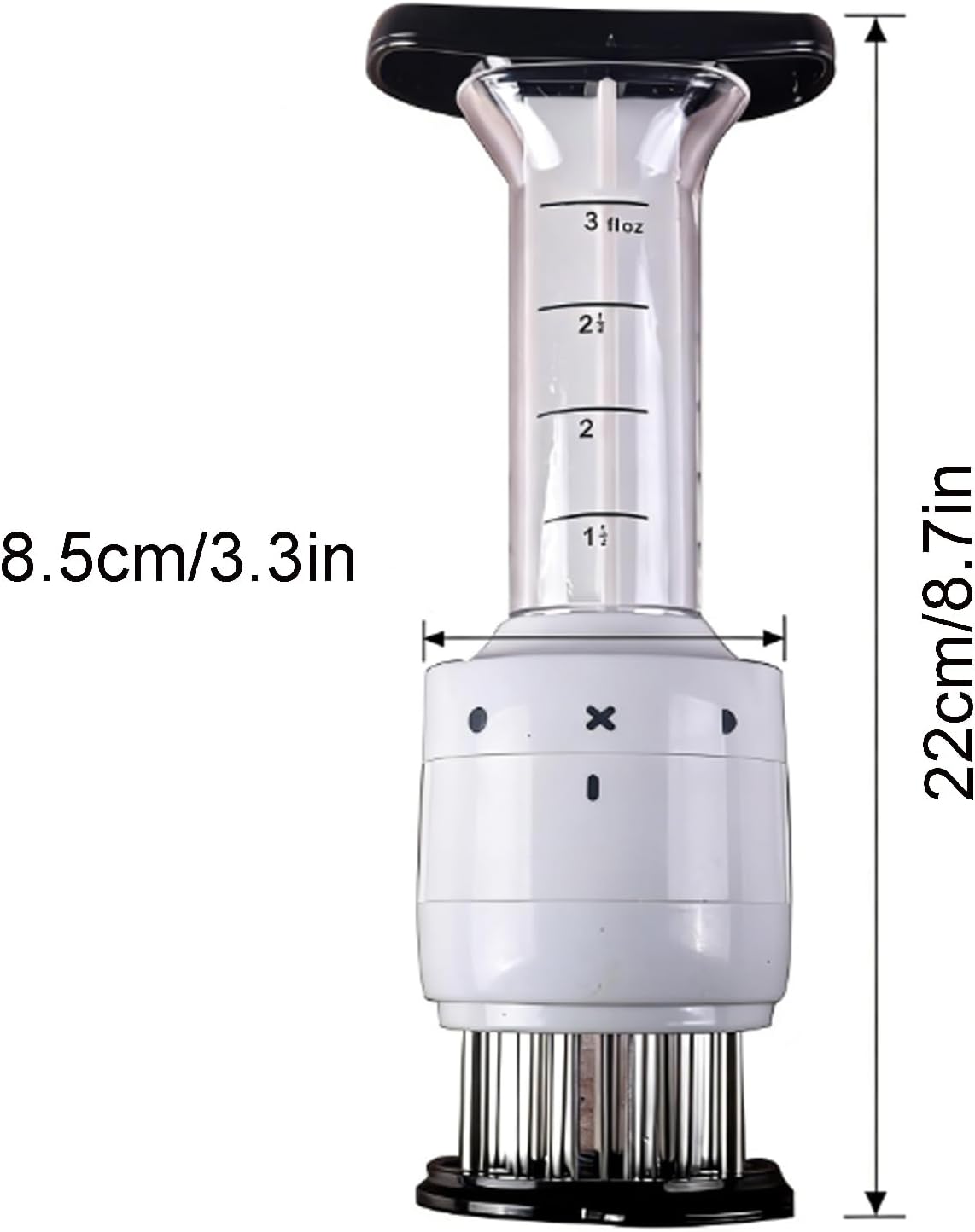 Sauce Injector Meat Tenderizer - Professional 2-in-1 Marinade Syringe - Stainless Steel Food Flavor Syringe- stainless steel meat injector for Beef & Chicken (2pcs)