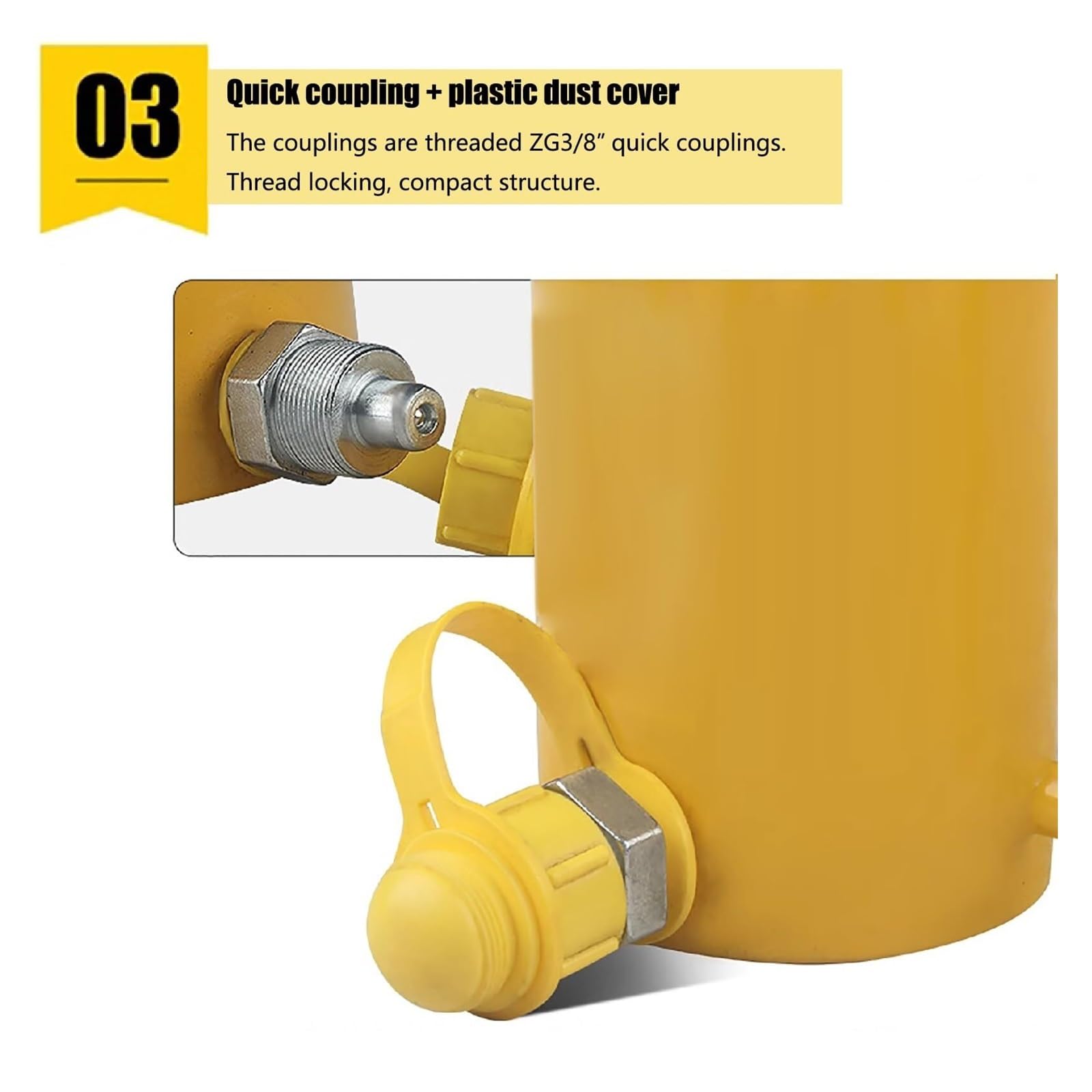Podnośnik z pompką ręczną, podnośnik hydrauliczny, podnośnik hydrauliczny, skok 150 mm/6 cali, stal i inne branże