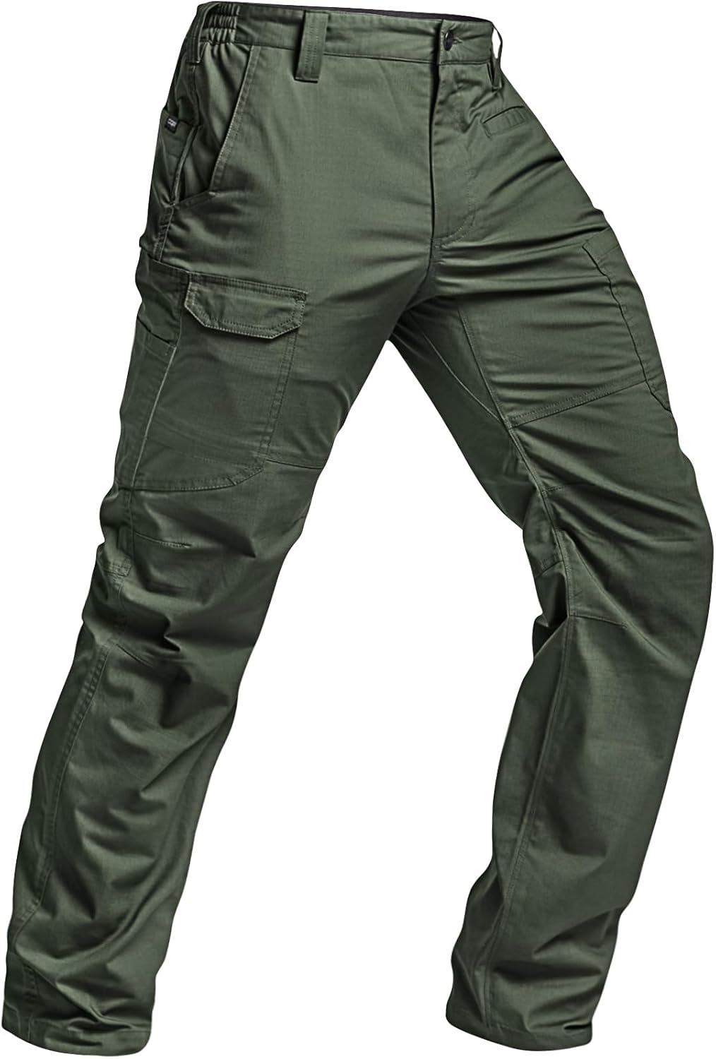 CQR Men's Utility Flex Cargo Pants, Classic-Fit Casual Stretch Work Pants, Water Resistant Lightweight Tactical Hiking Pants - Image 9