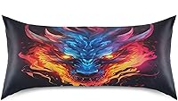 Vista 50 de Fundas de almohada de seda con estampado negro de camión monstruo para cabello y piel, suave, transpirable, suave, refrescante, funda de almohada