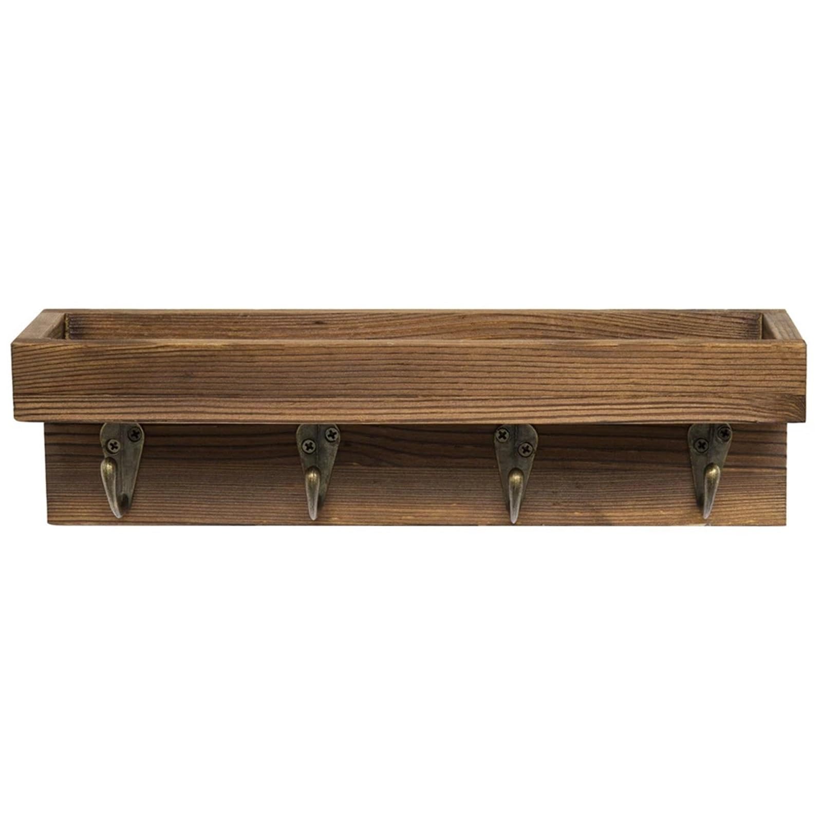 KIFSDLF Wooden Key Holder with Hooks Entryway Shelf Decor