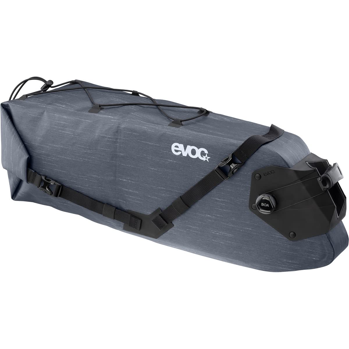 EVOC SEAT PACK BOA WP 12, praktyczna torba pod siodło (wielofunkcyjne pętle mocujące, paski kompresyjne, wodoodporny materiał, pojemność: 16 l), Carbon Grey