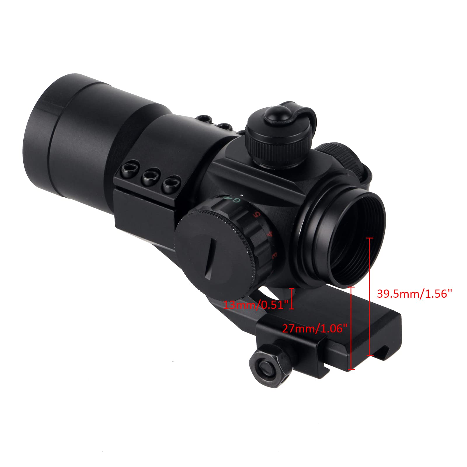 Carabine A Plomb Viseur Point Rouge FOCUHUNTER 2MOA 1x30mm - Lunette Tactique Anti-buée Avec Rail Picatinny 20mm Optique 1x30mm Antibuée Antichoc