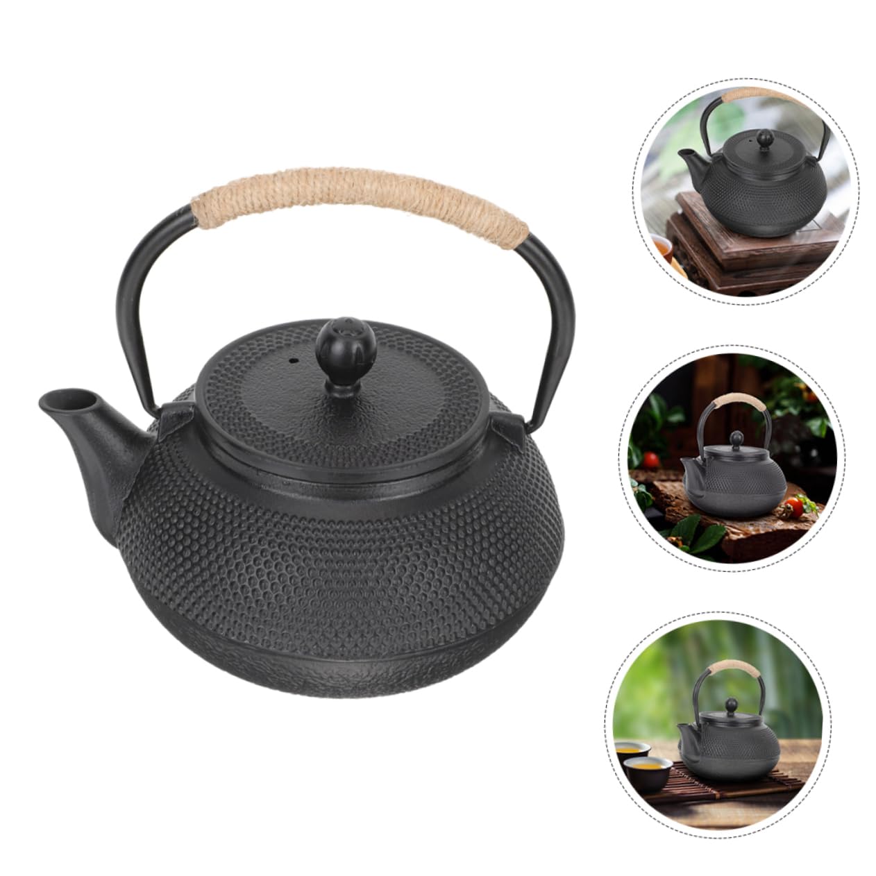 PRETYZOOM Tetera Pequeña De Hierro Fundido Tetera Para Estufa Resistente Al Calor Utensilios De Té Hogar Preparar Té Kung Fu Para Uso Diario