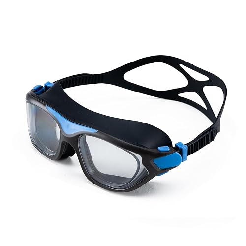 Solpro Ocean Eyes Unisex Adult Swimming Goggles for Women,Men,Boys,Girls,Teenagers,Athletes,Swimmers For Training,Competition in Swimming Pool,Beach,Water Sport, Park & Activties(Black/Blue)