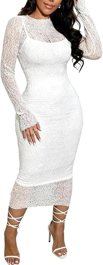 Sexy Birthday Party Dresses for Women Winery Date Night Lace Outfits