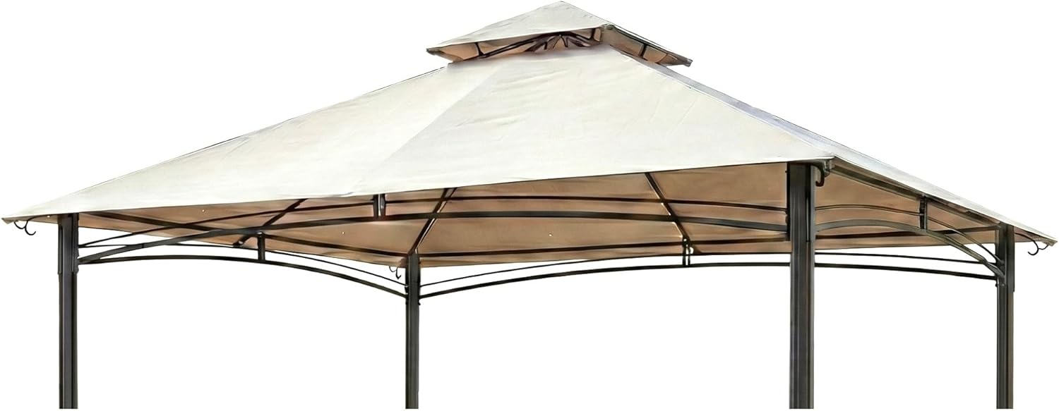 Garden Winds Durable Replacement Canopy Top Cover Compatible with The 5LGZ6526-V5 Waterford 13' x 10' Gazebo - Classic Sand, 350