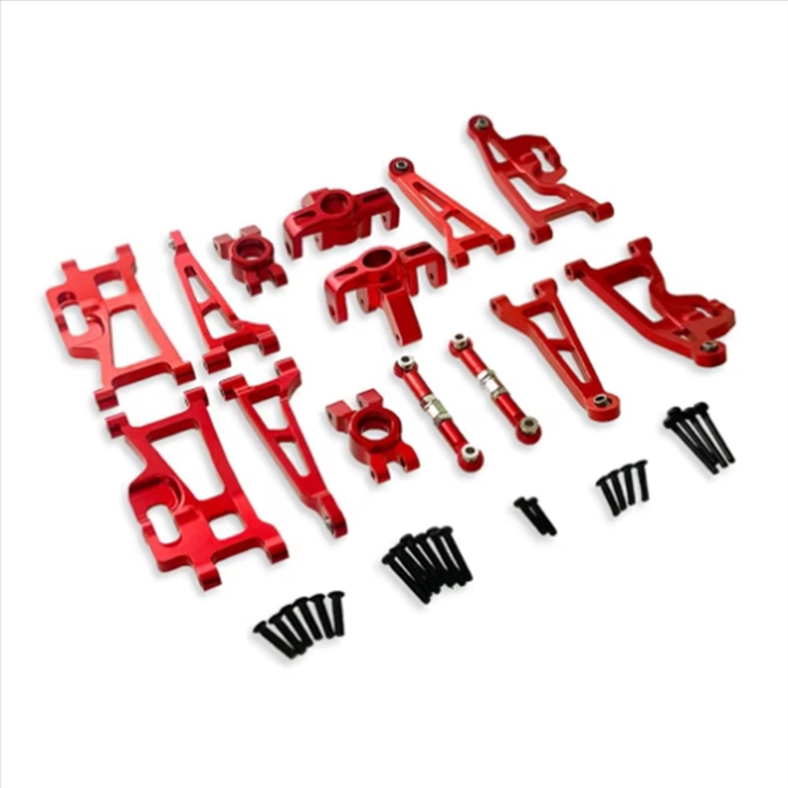 Knuckles RC do MJX dla Hyper Go 14209 14210 H14BM 1/14 Metal do wahacza kierownicy zestaw części samochodowych RC i akcesoria ulepszenie wymiana i zastosowanie (czerwone)