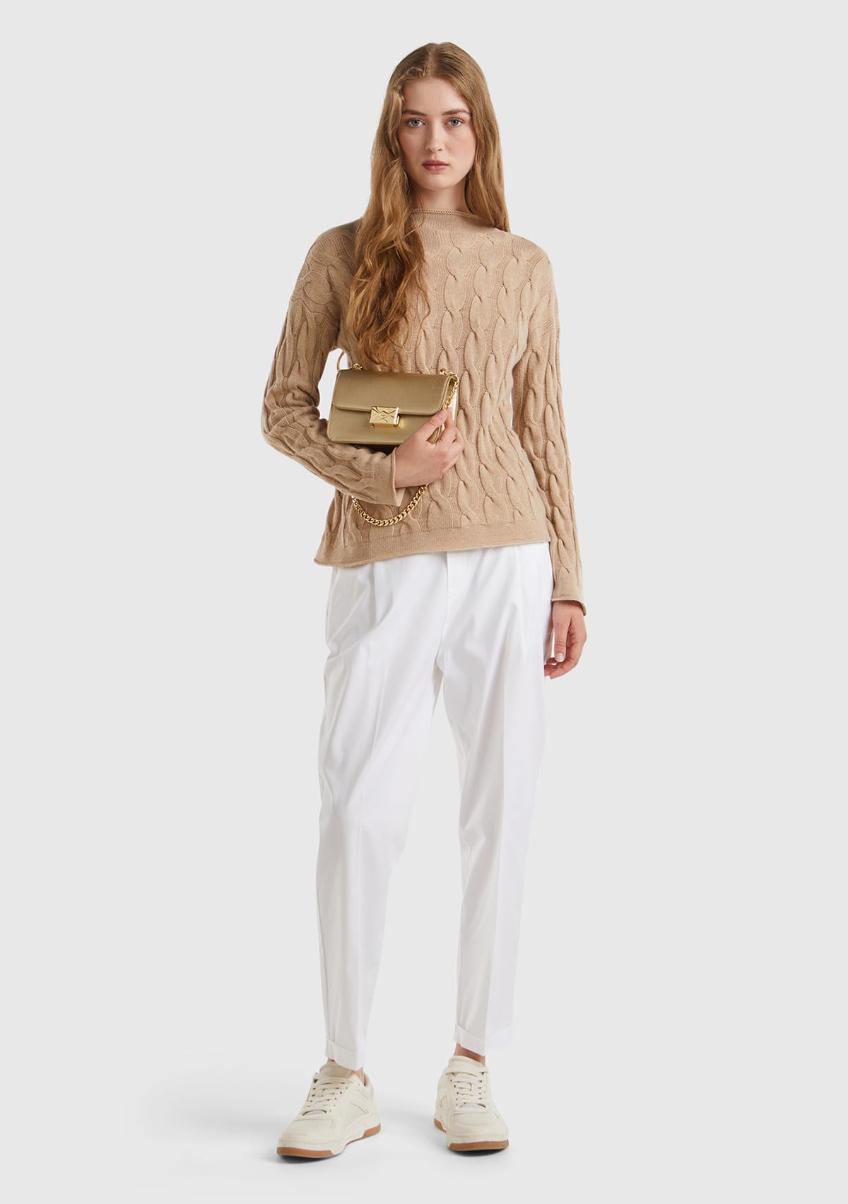 United Colors of Benetton Damen Trikot Rollkragen M/L 1335d2467 Damen Trikot Rollkragen M/L 1335d2467 Pullover, Beige 994 V5, XS (1er Pack)