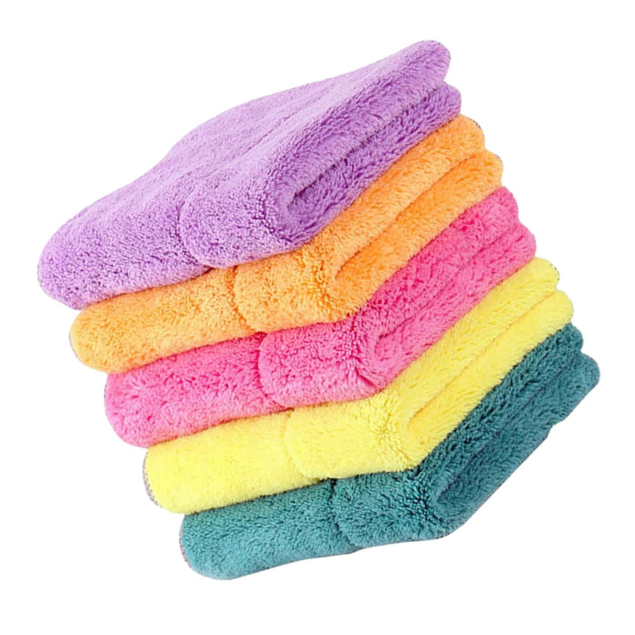 SHERCHPRY 2 Series Paquete De Paños De Cocina De Microfibra Doble Cara Absorbentes Y No Grasos Toallas De Limpieza para Platos Y Utensilios Colores para Cocinas Y Cristalería 5 Piezas X 2