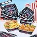 36 PCS Movie Night Snack Trays, Neon Style Disposable Paper Food Tray Snack Holder Movie Night Party Supplies Movie Boats Boxes Basket Container Holder for Popcorn Burger Fries Hot Dog Taco BBQ