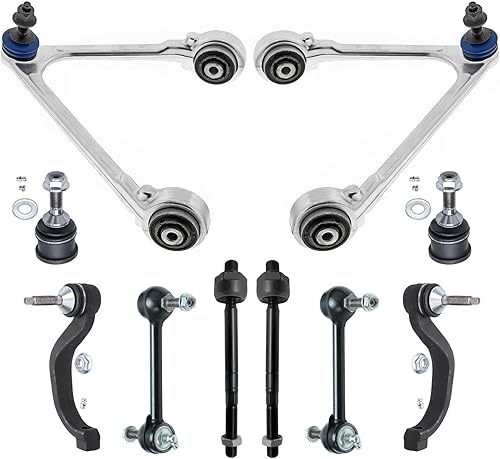 Miniatura 362 de Detroit Axle - Kit de suspensión frontal de 10 piezas para Chevy Trailblazer EXT GMC Envoy XL XUV Buick Rainier Isuzu Ascender Olds Bravada, brazos