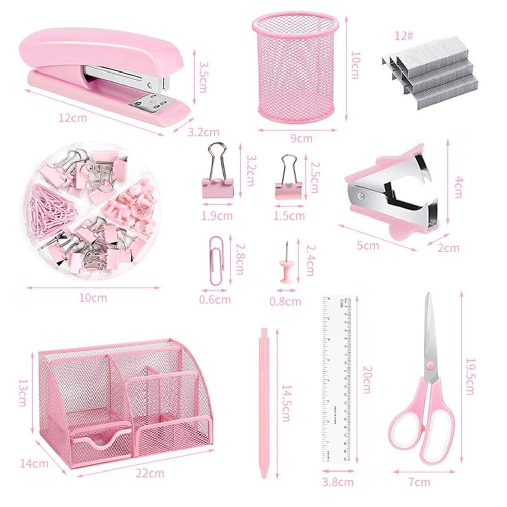 Büromaterialset, Schreibtischorganizer für Kinder, Netz-Schreibtischorganizer, Schreibtischzubehör für Mädchen