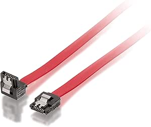 Equip 111804 SATA Flachkabel (gewinkelt mit Clip, 1,00 m)