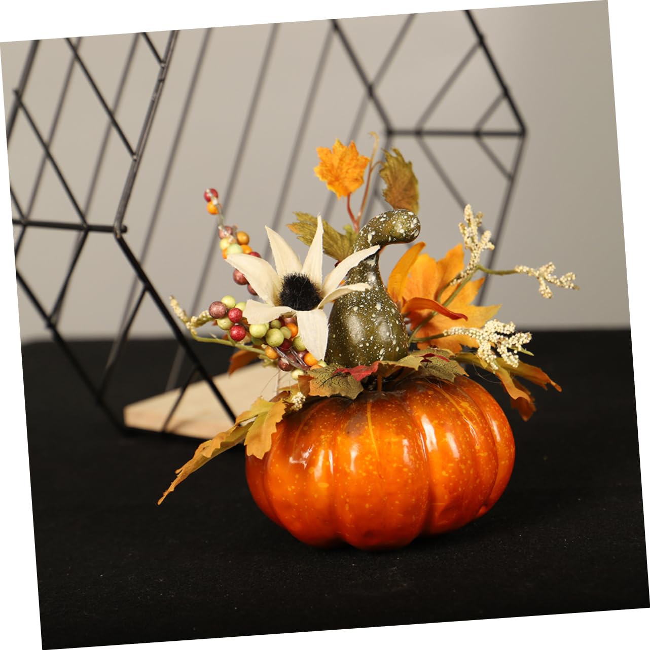 OUNONA 5 STK künstliche Pflanzen im freien Thanksgiving-Tische Mittelstücke Halloween Dekoration Halloween-Dekoration Wohnkultur Pflanzendekor Kürbis-Ahornblatt- Kürbisse