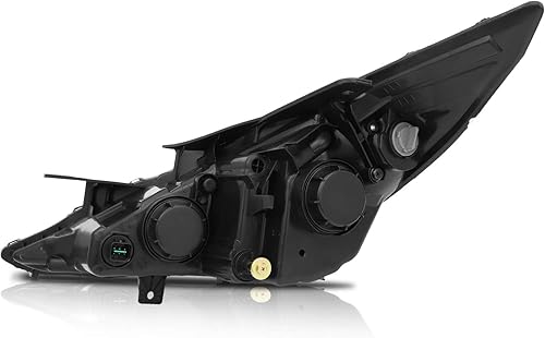 Miniatura 5 de Conjunto de faros para Hyundai Sonata 2011-2014 reemplazo faro luz conducción cromo carcasa ámbar reflector lente transparente