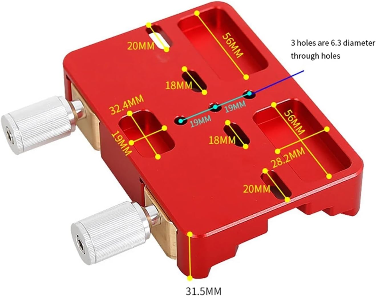 Astronomical Telescope Accessories, Compatible for Losmandy/Vixen Dovetails Telescope Accessories Saddle Plate Double Fixed Dovetail Clamp,for Used in Astronomy(Red)