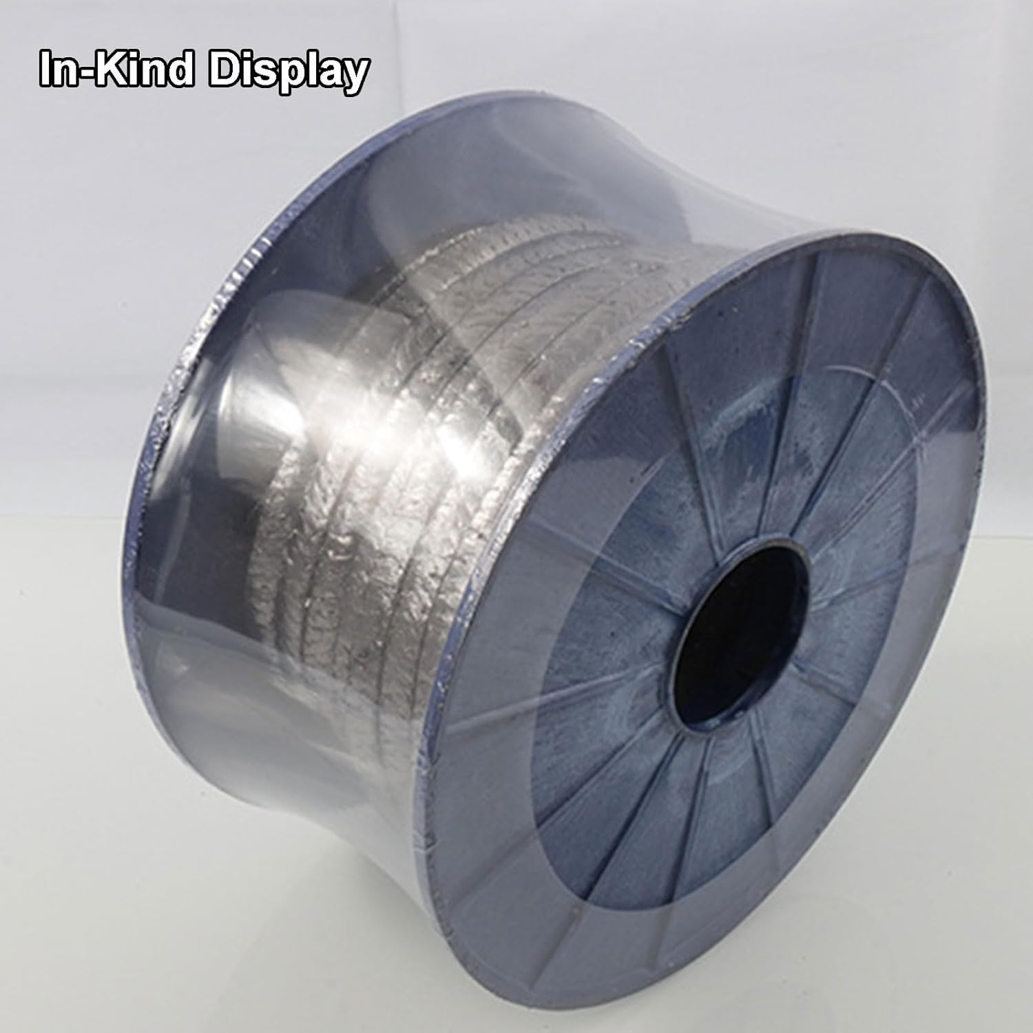 Graphite Compression Packing Rope Seal Packing Class A Metal Wire Reinforced, Wear-resistant, For Pump Gland Or Valve Stem Or Mechanical Seal(Size:14mm×14mm（0.55×0.55in）,Color:Length: 9.8 Feet（3m）)