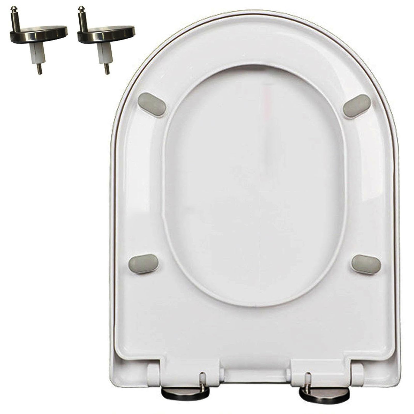 Soft Close Close Toilet Seat, Quick Release, 360 Adjustable White PP, Lightweight, Durable, Portable, User-Friendly, Compact, Easy, Clean
