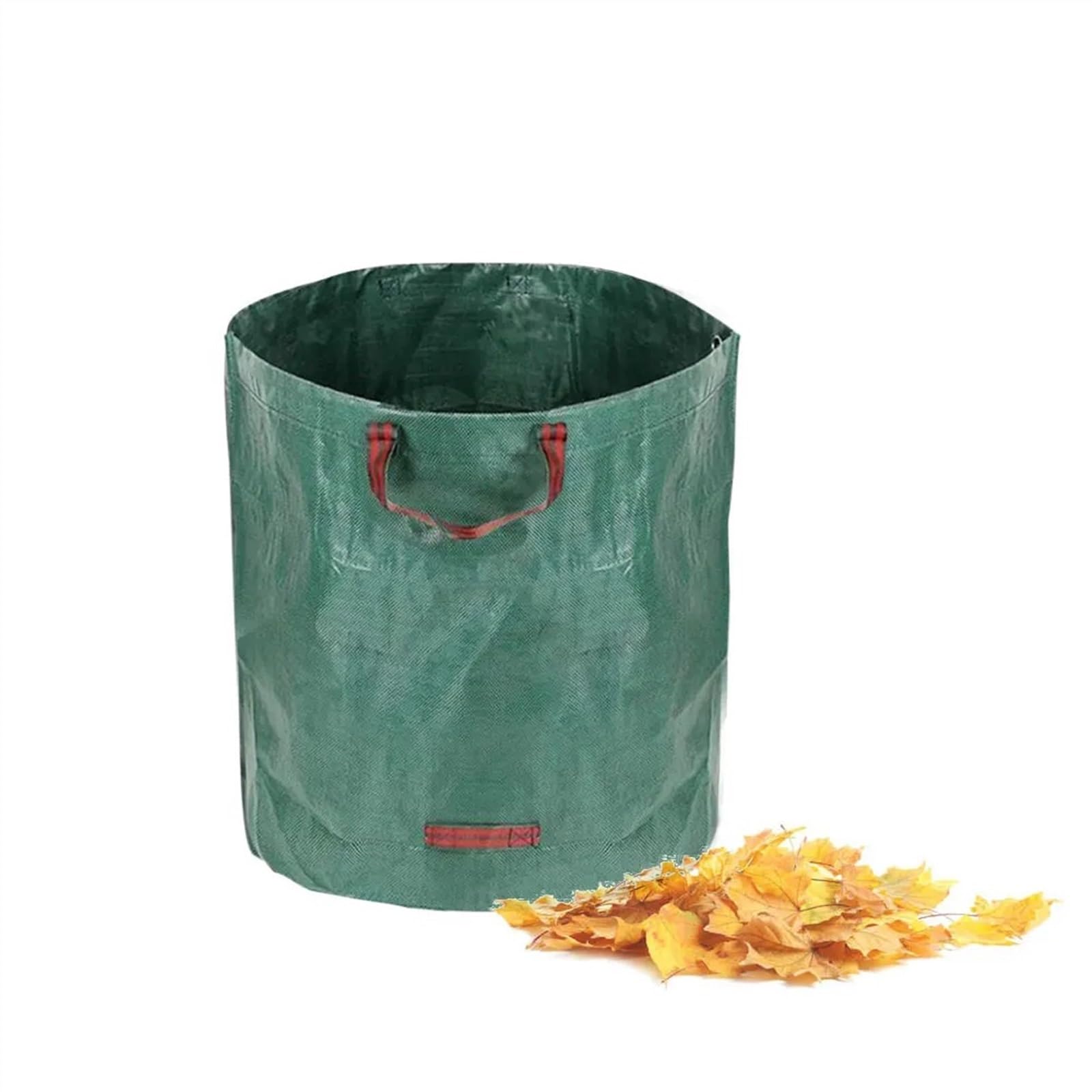 Bolsa de basura grande de 80 x 100 cm para la recogida de desechos de patio, contenedor resistente para hojas, malas hierbas, hierba, cubo de almacenamiento de basura duradero para jardinería,
