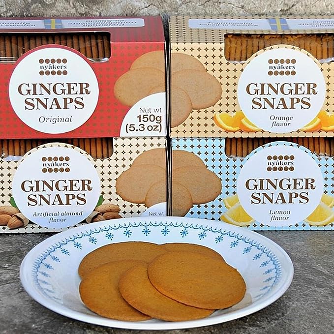 Miniatura 6 de Nyakers Pepparkakor - Galletas de jengibre sueco, galletas veganas, aperitivos sin lácteos, galletas gourmet, regalo de comida para vacaciones, San