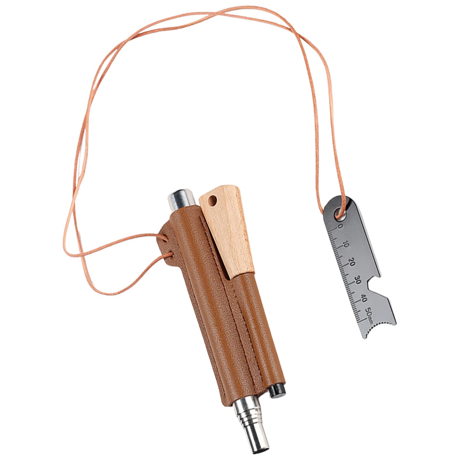 Eastuy Single Attribute Survival Drilled Flint - Survival Ferrocerium Drilled Flint Fire Starter,Ultimate All-In-Ferro Rod, Flint And Steel, Waterproof Tinder Wick Rope Fire Starter Kit, 4.7X0.98 Inch Fire Steel