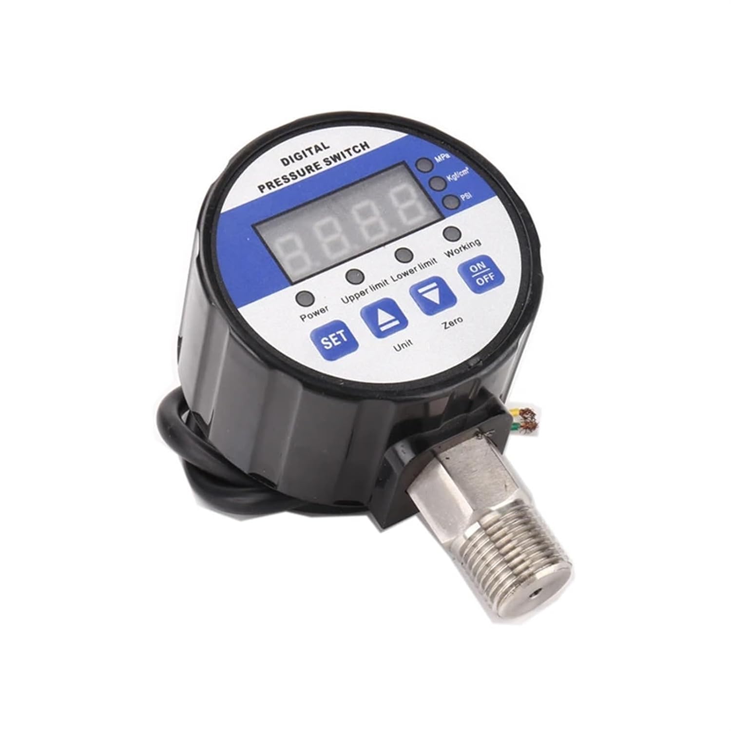 DPR-S80 Digital Water Pump Air Compressor Pressure Switch 0-1 Mpa to 60 Mpa Pressure Control Switch(0-0.2MPA,NPT1-4,24VDC)