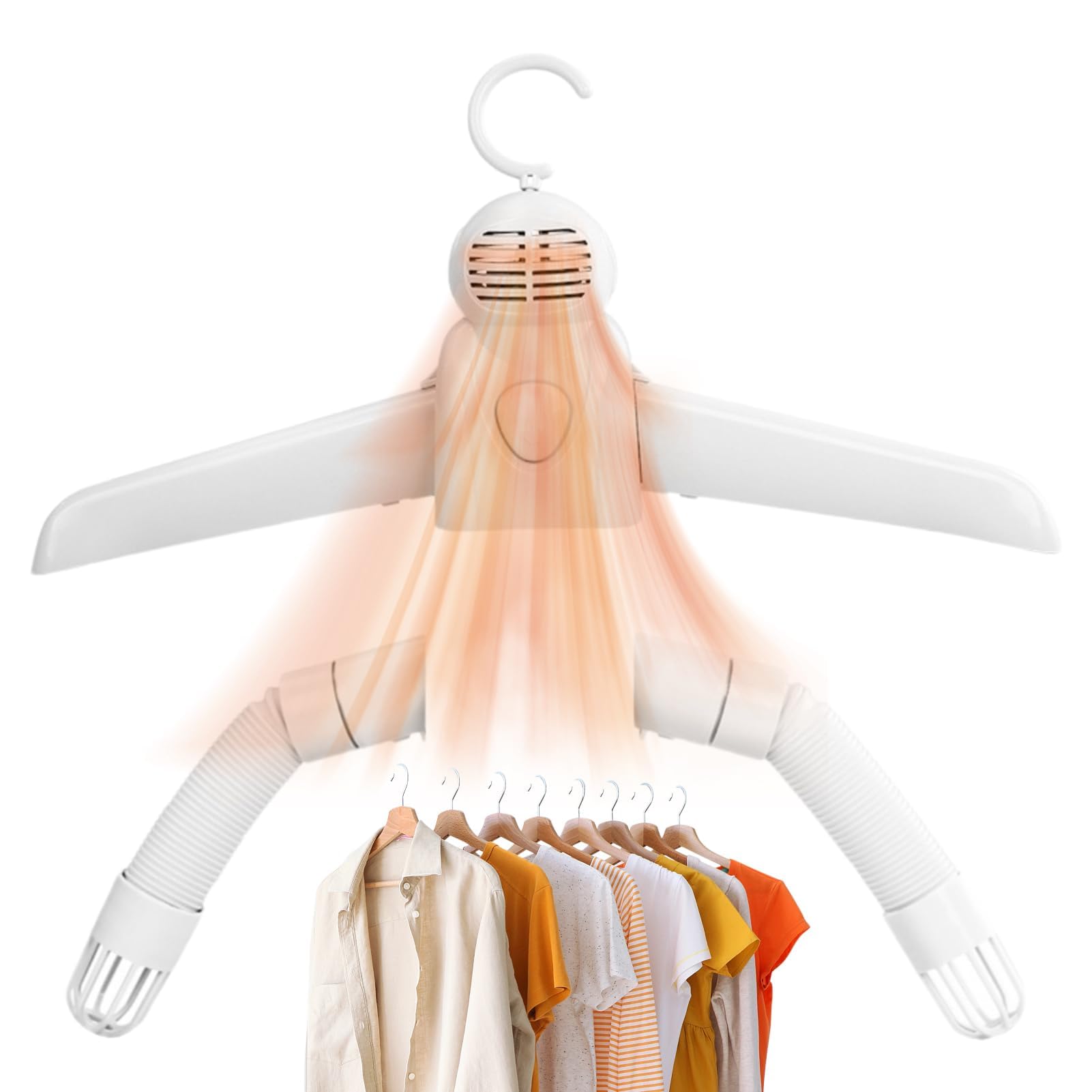 Secadora de ropa de viaje, estante de secador de ropa eléctrica de 150W, secado rápido, estante de secado portátil, ajuste de temperatura para el hogar, ropa de recipiente con estante de secado