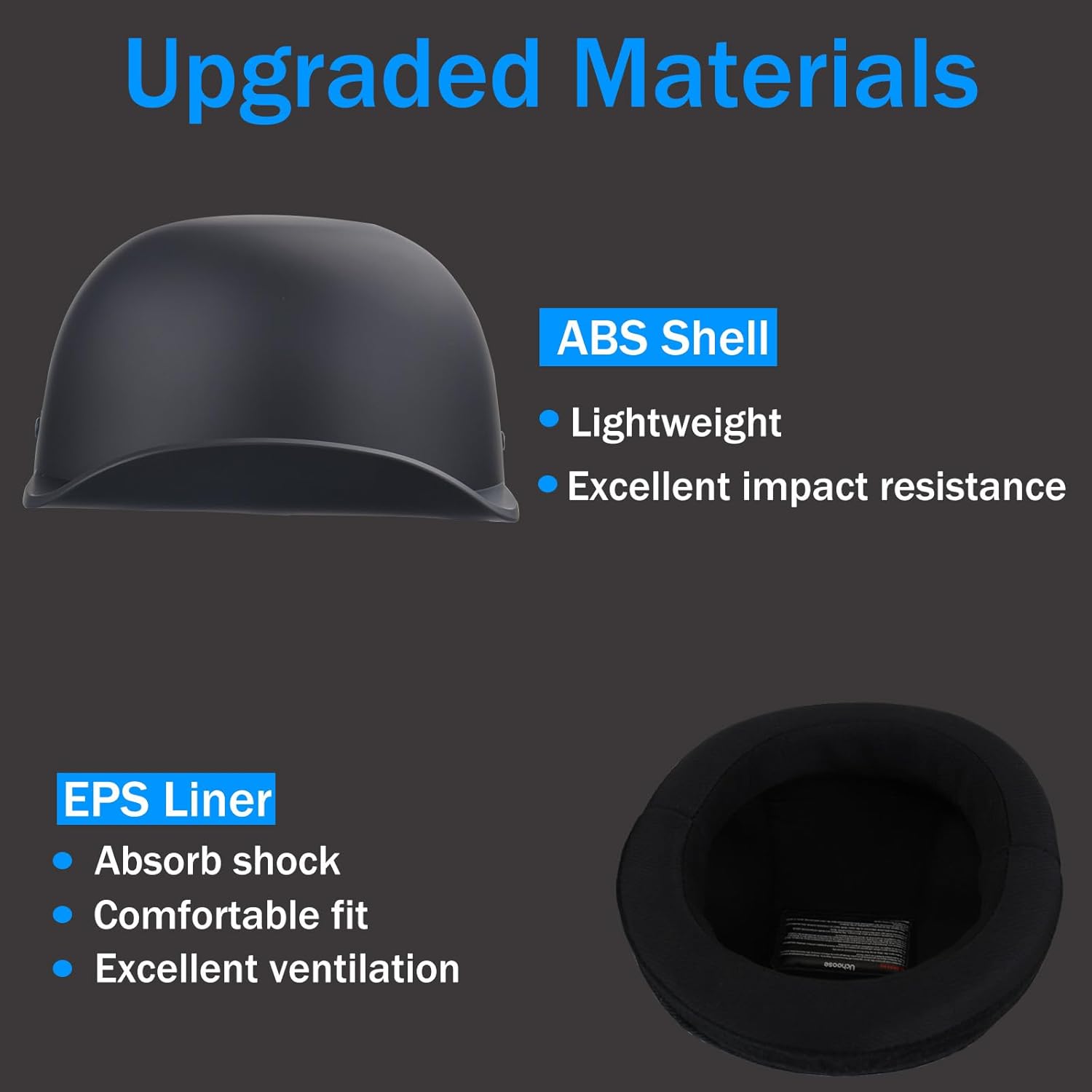 Uchoose Baseball Motorcycle Helmet - DOT Approved Open Face Helmet for Men Women Baseball Cap Helmet for Bike, Cruiser, Chopper, Moped, Scooter