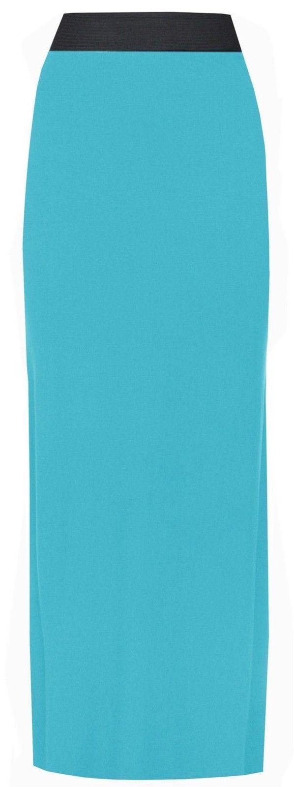 asfashion online Women Gypsy Maxi Skirt Ladies Elastic Waist Long Summer Maxi Skirt (Turquoise UK 16-18)